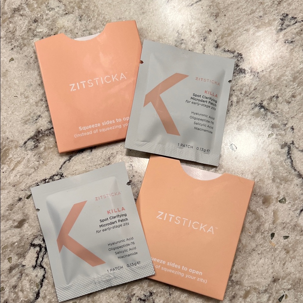 4/$14 TWO PACK Zitsticka Spot Clarifying Microdart Patches - Peach and Gray